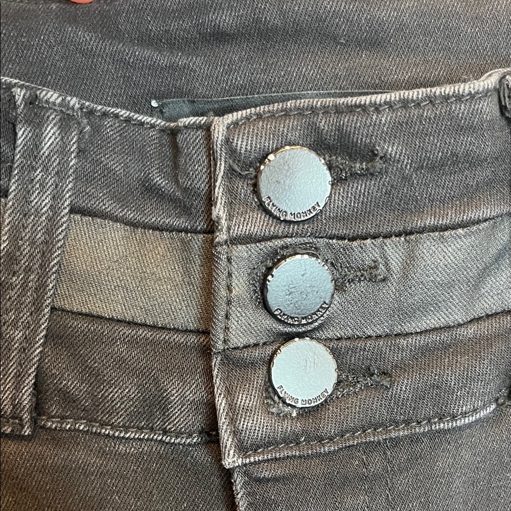 Flying Monkey Ultra High Rise
Denim Black Skinny Jeans Pieced
Waistband 28 - Picture 4 of 9